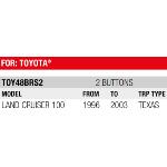 Boitier de remplacement Plip 2 Boutons compatible Toyota Land Cruiser 100