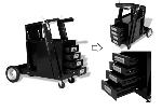 Chariot de soudage mobile pour poste a souder avec 4 tiroirs de rangements