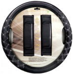 Couvre volant de voiture sport 37-39cm + couvres ceintures PE