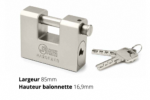 Cadenas a baïonnette Professionnel acier  Largeur 85mm Hauteur 16,9mm