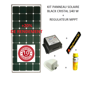 Antarion Kit panneau solaire 140w pour camping car Black booster