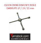 Clé démonte roue en croix renforcée PE